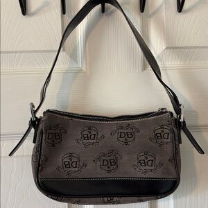 Dooney & Bourke Black and Gray Belt Bag